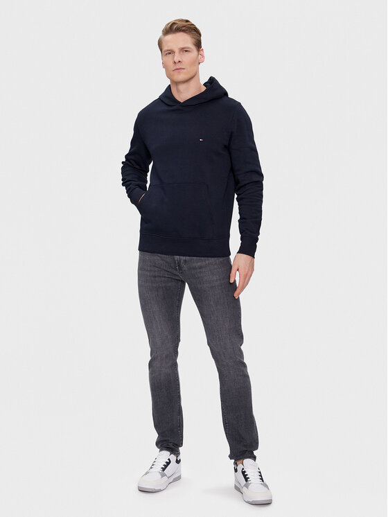 Tommy Hilfiger Tommy Hilfiger Džemperis ar kapuci Flag Logo MW0MW34266 Tumši zils Regular Fit