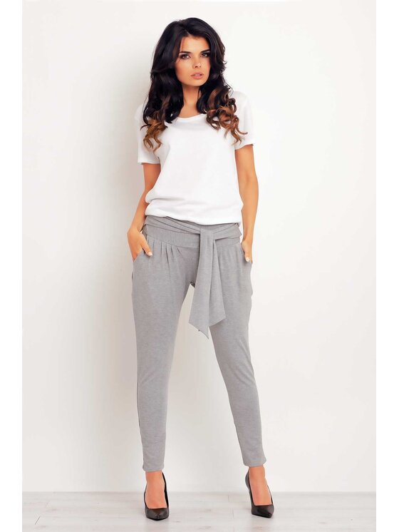Infinite You Infinite You Spodnie damskie M105 Szary Basic Fit
