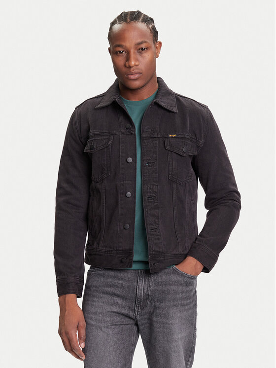 Wrangler Wrangler Jeansová bunda Classic 112371439 Černá Regular Fit