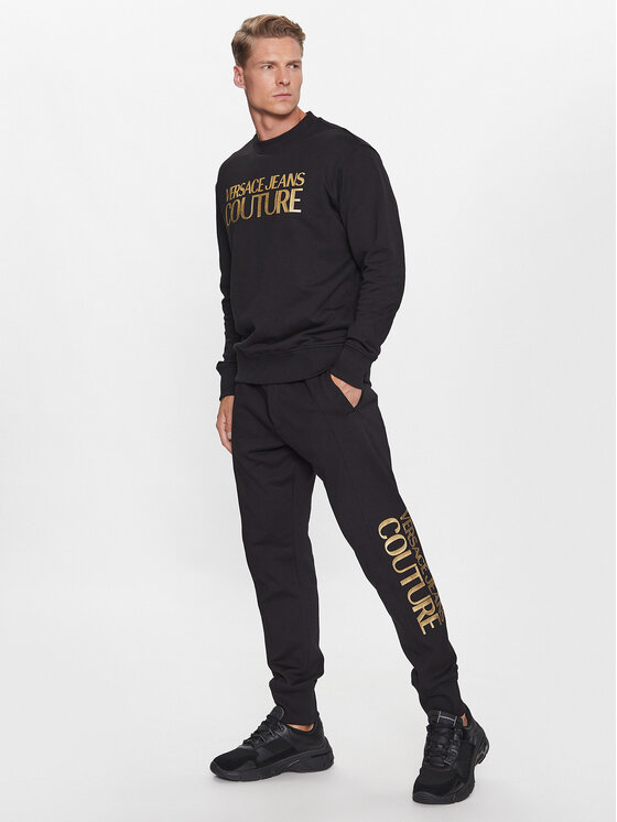 Versace Jeans Couture Versace Jeans Couture Teplákové nohavice 75GAAT01 Čierna Regular Fit