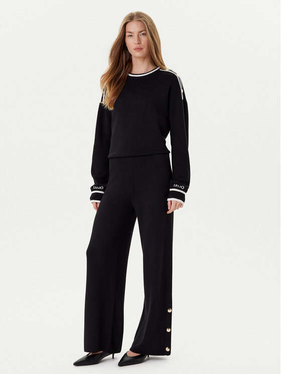 Liu Jo Liu Jo Pantaloni tricotați TF5252 MS59L Negru Regular Fit