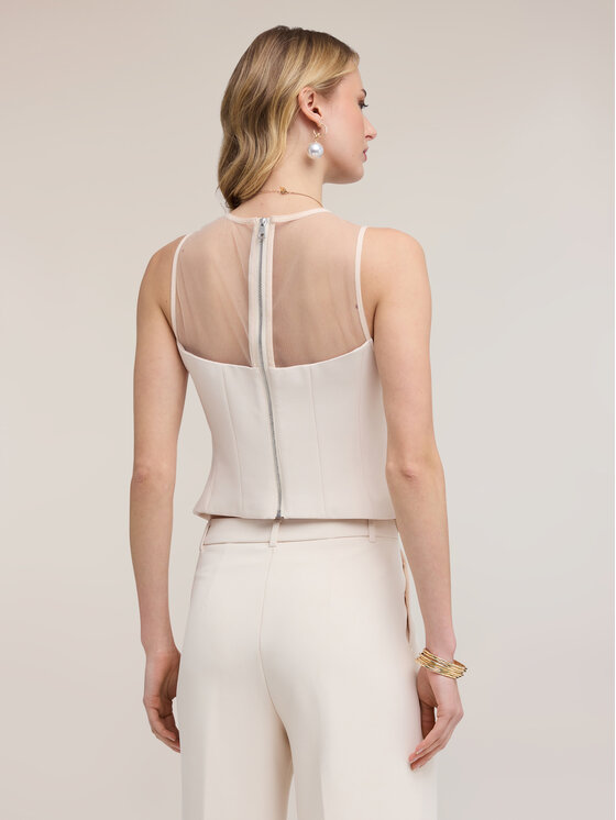 Motivi Motivi Top D023Q000529N002 Crema Slim Fit