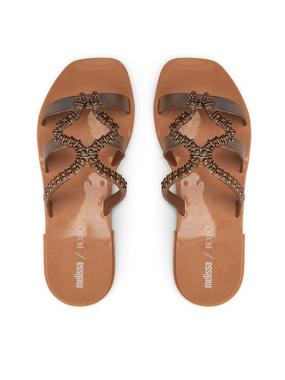 Melissa Melissa Παντόφλες Melissa Slide + Bo.Bo. Ad 33862 Καφέ