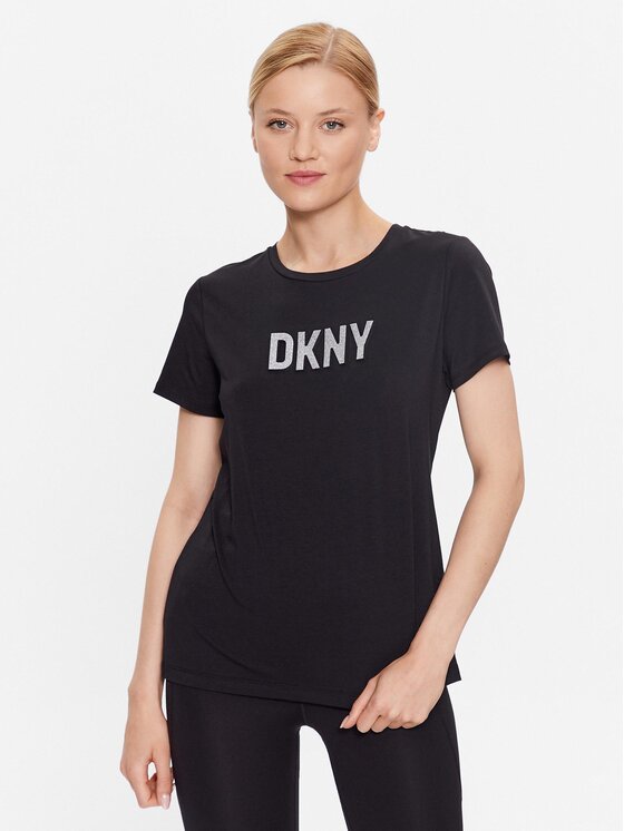 DKNY T-krekls P03ZBDNA Melns Regular Fit