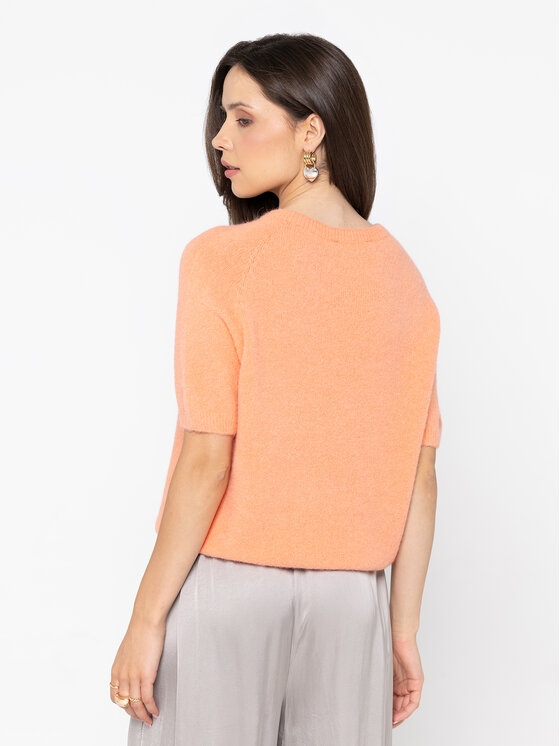 Miss LK Miss LK Sweter MISSLKS Pomarańczowy Regular Fit