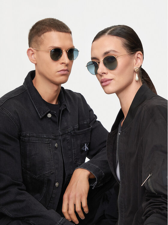 Ray-Ban Ray-Ban Okulary przeciwsłoneczne Round Metal 0RB3447 001/3M Złoty