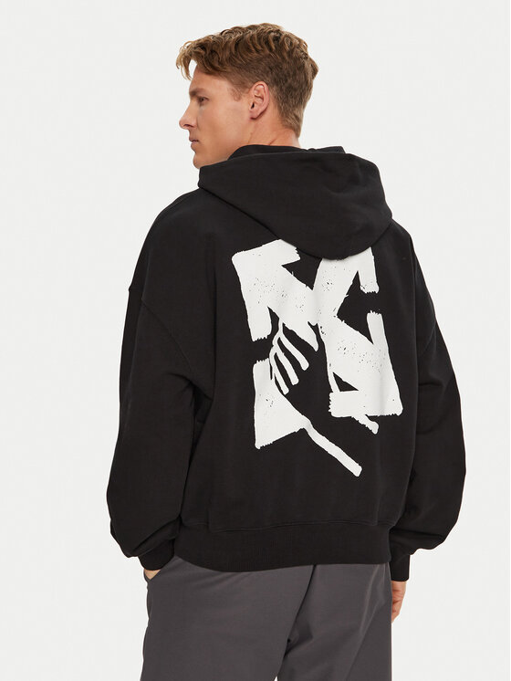 Off-White Off-White Bluza OMBB110S23FLE0031001 Czarny Regular Fit