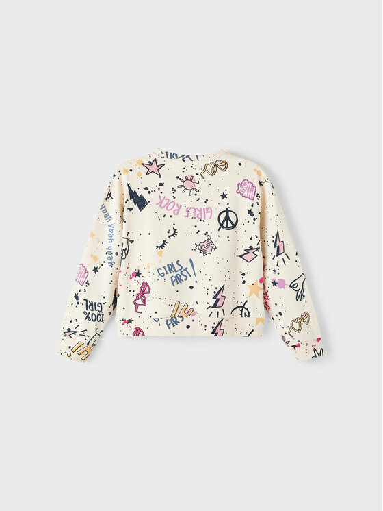 NAME IT NAME IT Bluza 13213112 Beżowy Loose Fit