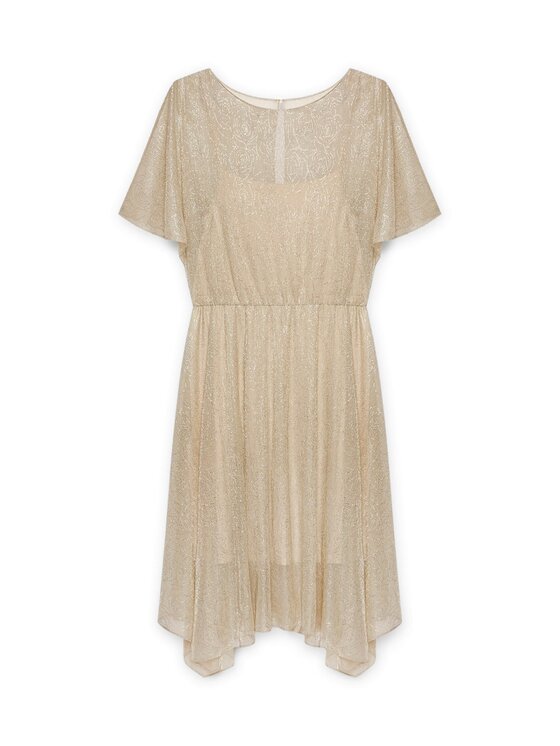 Fiorella Rubino Fiorella Rubino Sukienka wieczorowa 7550T001562N008 Kremowy A-Line Fit