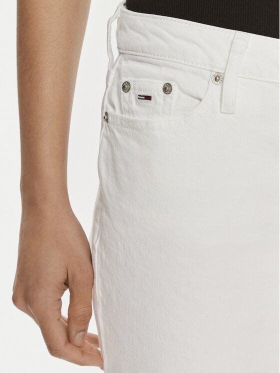 Tommy Jeans Tommy Jeans Blugi Sophie DW0DW17556 Alb Flare Fit