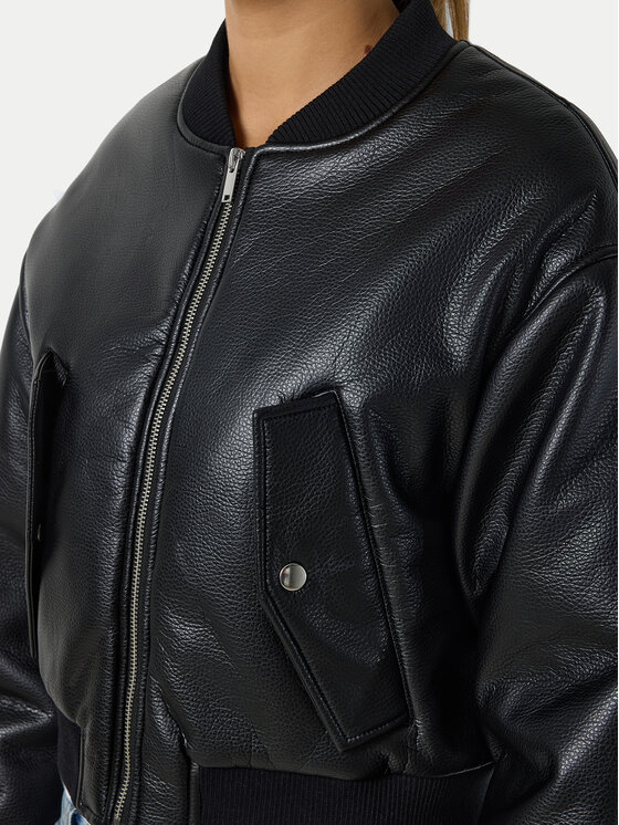 Noisy May Noisy May Giacca in similpelle Eileen 27032426 Nero Relaxed Fit