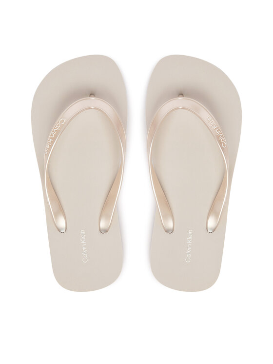 Calvin Klein Calvin Klein Šlepetės per pirštą Arwa HW0HW02956 Sidabrinė