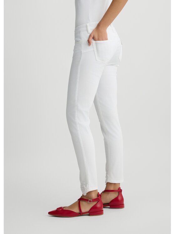 Liu Jo Liu Jo Pantaloni di tessuto WA5457T4033M9603 Bianco Slim Fit
