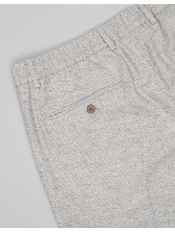 Borgio Borgio Spodnie garniturowe Lago_sz Szary Slim Fit