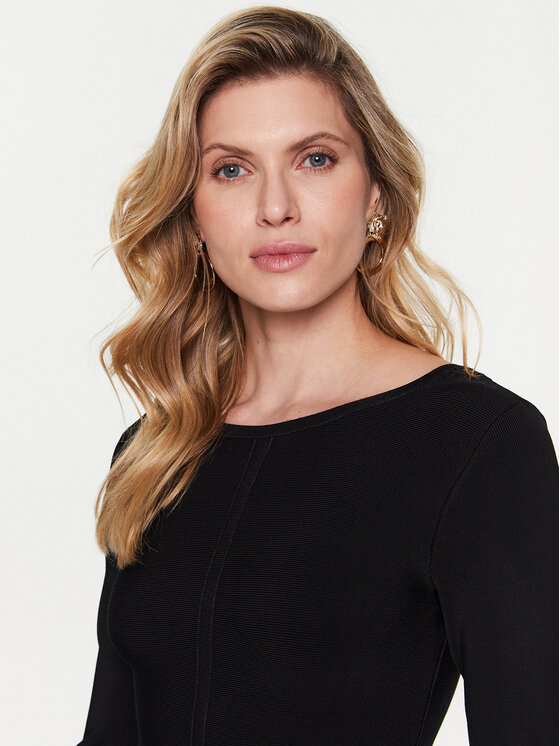 Marciano Guess Marciano Guess Trikotāžas kleita Aria 3RGK52 5736Z Melns Slim Fit