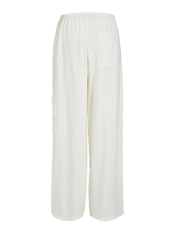 JJXX JJXX Bavlnené nohavice Breeze 12269769 Biela Wide Leg