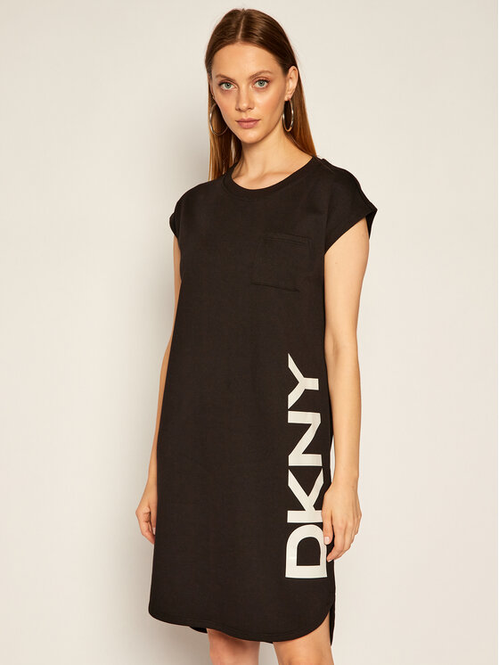 DKNY Ikdienas kleita P0RD1B2J Melns Regular Fit