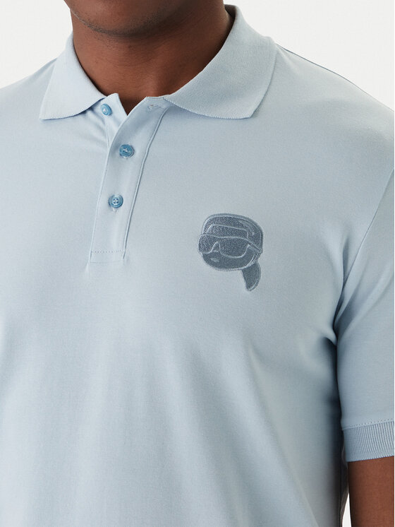 KARL LAGERFELD KARL LAGERFELD Polo 745022 561235 Gaiši zils Regular Fit