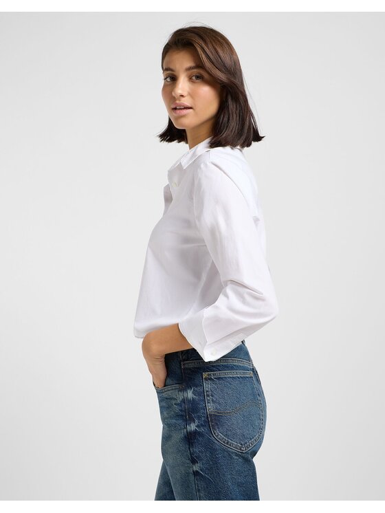 Lee Lee Koszula 112363427 Biały Regular Fit