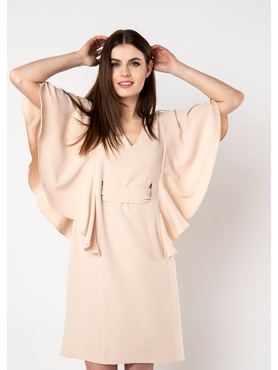 QUIOSQUE QUIOSQUE Sukienka codzienna MEDUSA DRESS 0323 27 Beżowy Regular Fit