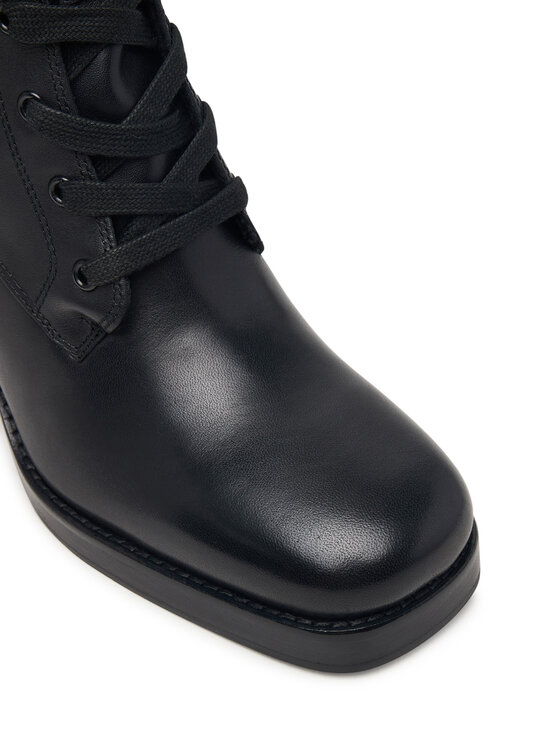 Tommy Hilfiger Tommy Hilfiger Saapad Ltr Square Toe Heel Lace-Up Boot FW0FW09554 Must