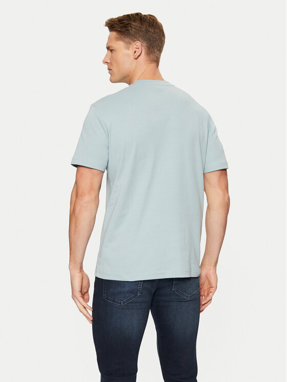Calvin Klein Calvin Klein T-krekls Micro Logo Interlock T-Shirt K10K109894 Zils Regular Fit