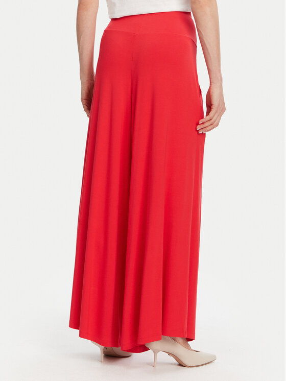 Liu Jo Beachwear Liu Jo Beachwear Pantaloni di tessuto VA5039 JS360 Rosso Relaxed Fit