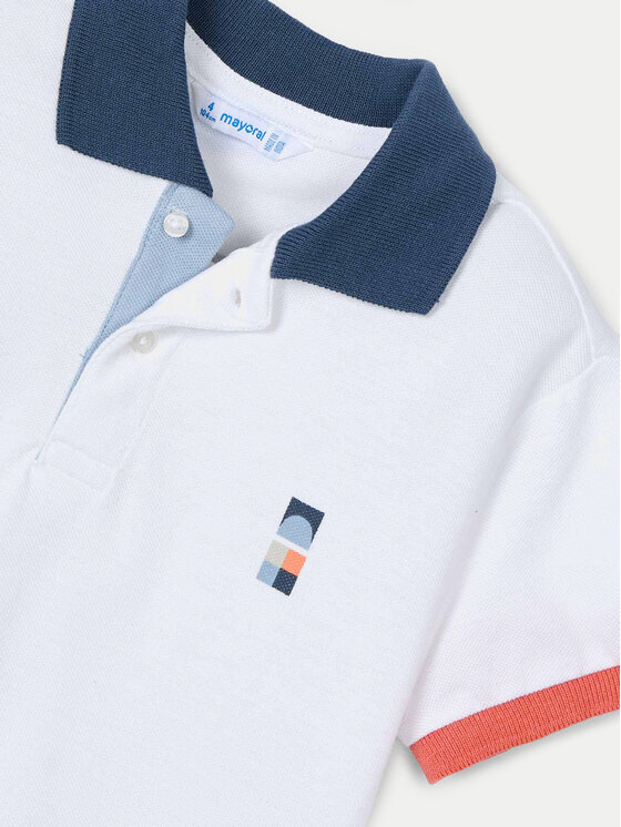 Mayoral Mayoral Polo särk 3106 Valge Regular Fit