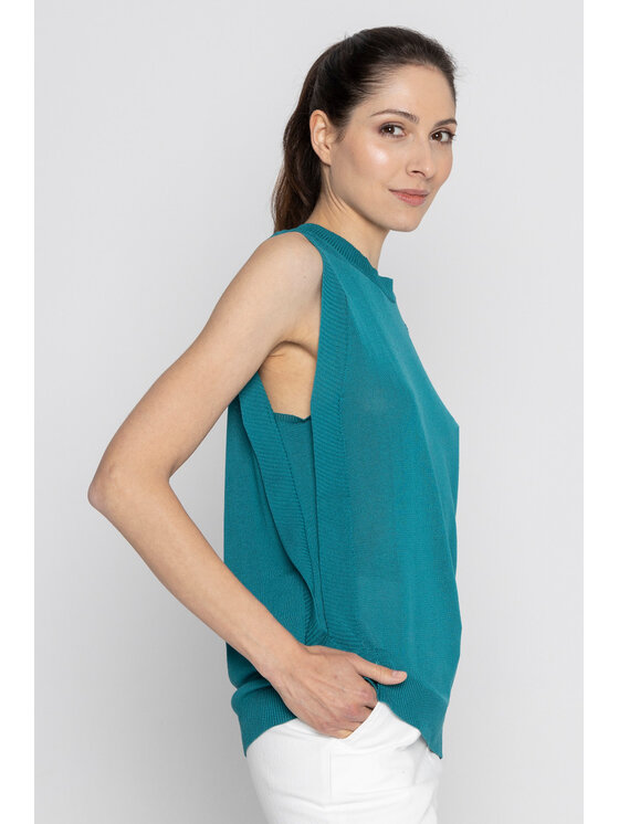 Deni Cler Milano Deni Cler Milano Top T-DC-0008-D2-20-48-1 Zielony Regular Fit