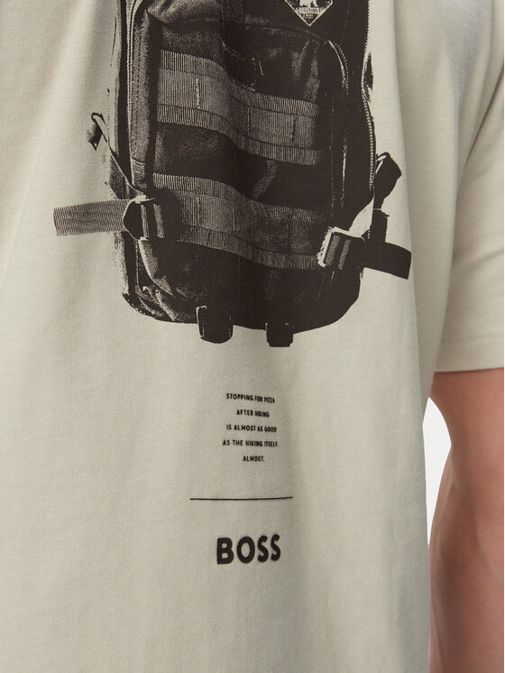 BOSS BOSS Tricou Te Tools 50571290 Bej Regular Fit