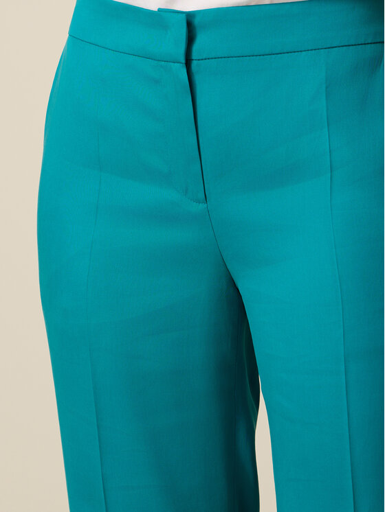 Oltre Oltre Pantaloni di tessuto P03ER109361N025 Turchese Regular Fit