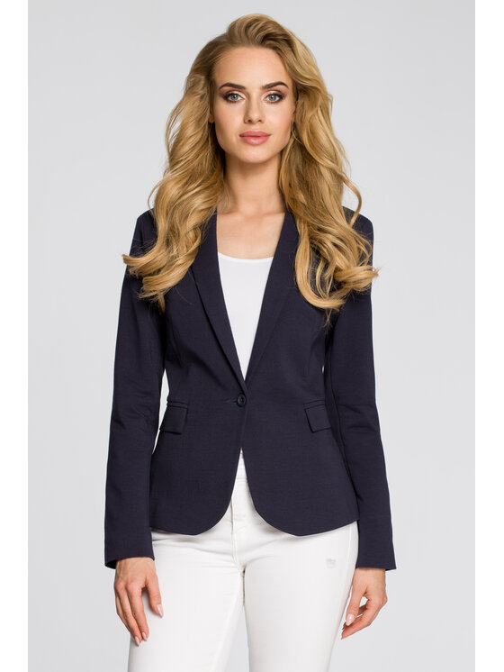 Made of Emotion Made of Emotion Marynarka M243 Granatowy Casual Fit