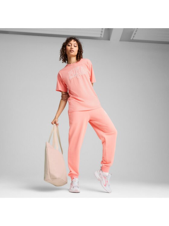 Puma Puma Spodnie dresowe 685037 Różowy Regular Fit