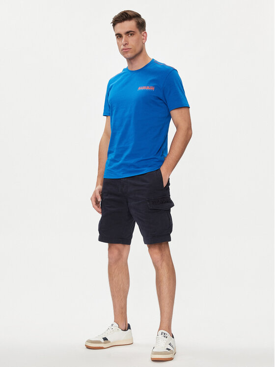 Napapijri Napapijri Σορτς υφασμάτινο N-Deline NP0A4HOT Σκούρο μπλε Regular Fit