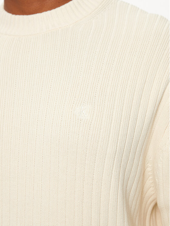 Calvin Klein Jeans Calvin Klein Jeans Sweter J30J326193 Écru Regular Fit