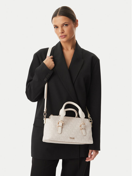 TOUS TOUS Τσάντα Bowling Tous Buckles Silhouette 2002201501 Μπεζ