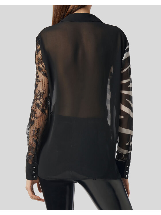 PHILIPP PLEIN PHILIPP PLEIN Koszula 30915 Czarny Fitted Fit