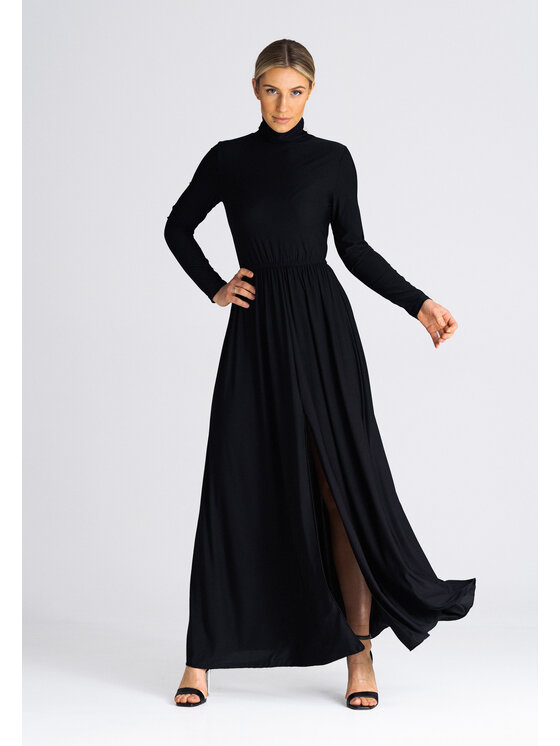 FIGL FIGL Sukienka SUKIENKA M936 Czarny Regular Fit