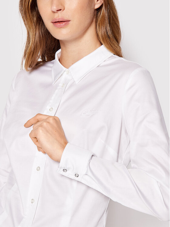 Guess Guess Сорочка W2YH41 WAF10 Білий Slim Fit
