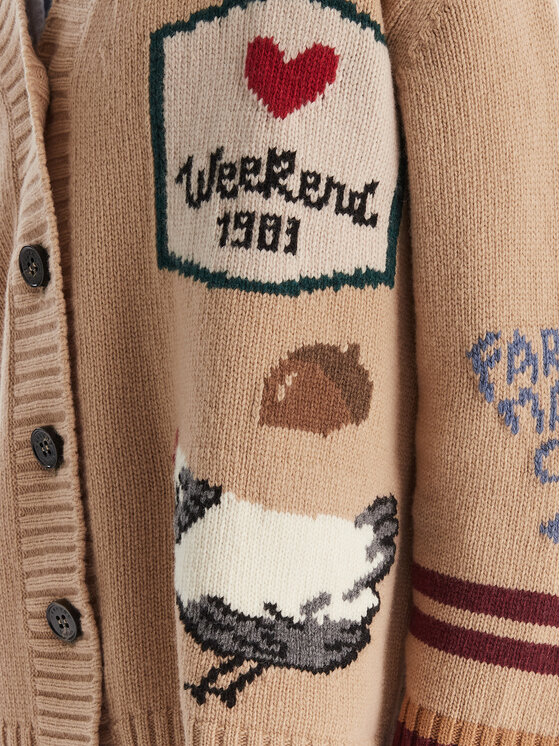 Weekend Max Mara Weekend Max Mara Cardigan Belgio 2525346082 Bej Relaxed Fit