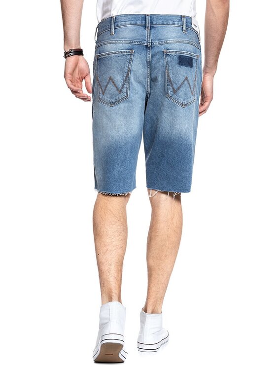 Wrangler Wrangler Szorty jeansowe DENIM SHORT Niebieski Regular Fit