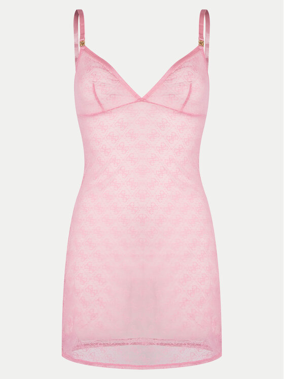 Guess Guess Camicia da notte O5RX02 KCLB0 Rosa Slim Fit