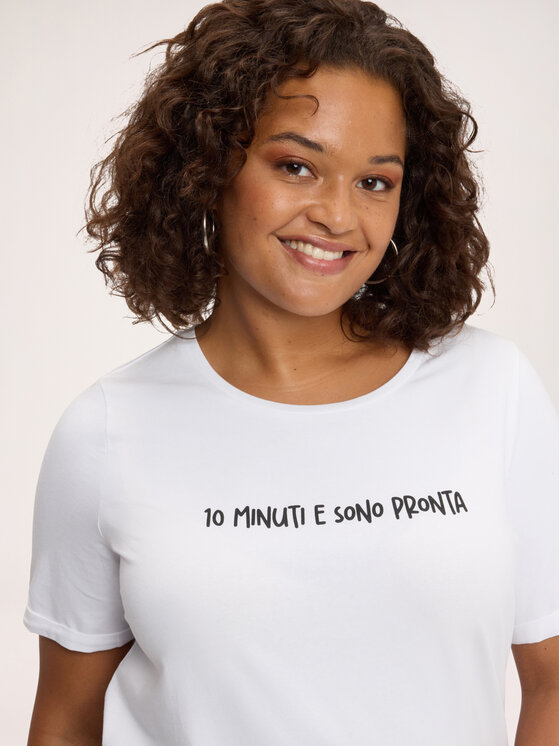 Fiorella Rubino Fiorella Rubino T-Shirt G0EQL009367N011 Biały Regular Fit