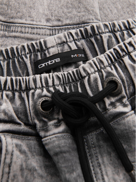 Ombre Ombre Jeansy OM-PADJ-0243 Szary Regular Fit