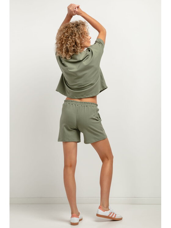 Tessita Tessita Szorty T385 Zielony Straight Leg