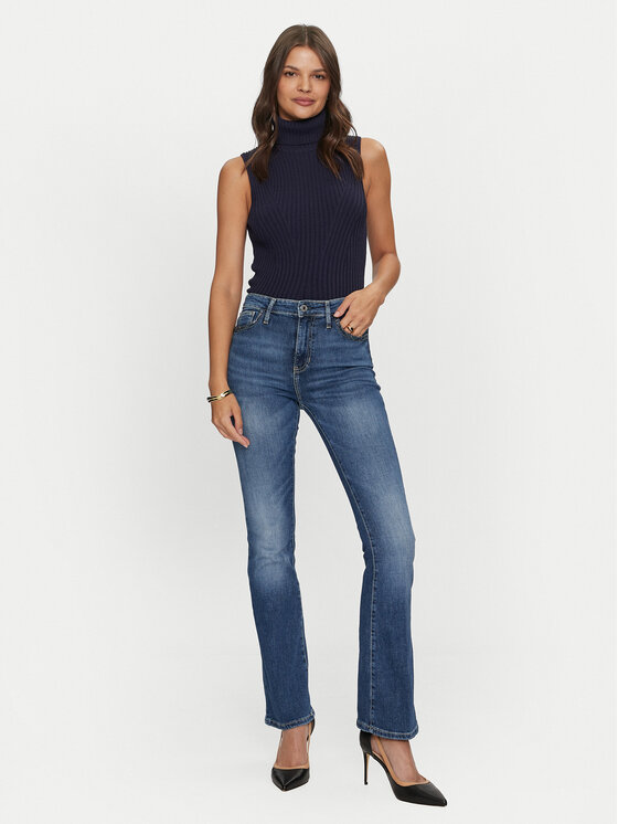 Guess Guess Jeans hlače W4YA0L D5926 Mornarsko modra Flare Fit