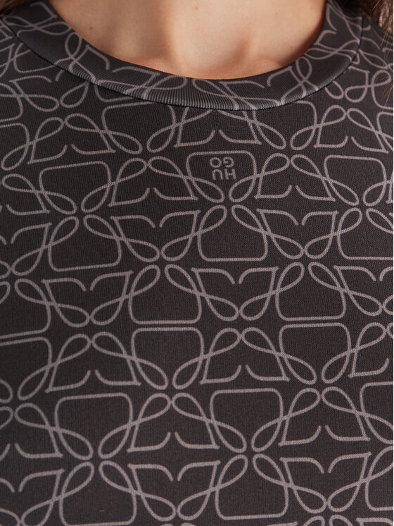 HUGO HUGO Hétköznapi ruha Nastan 50542400 Fekete Slim Fit