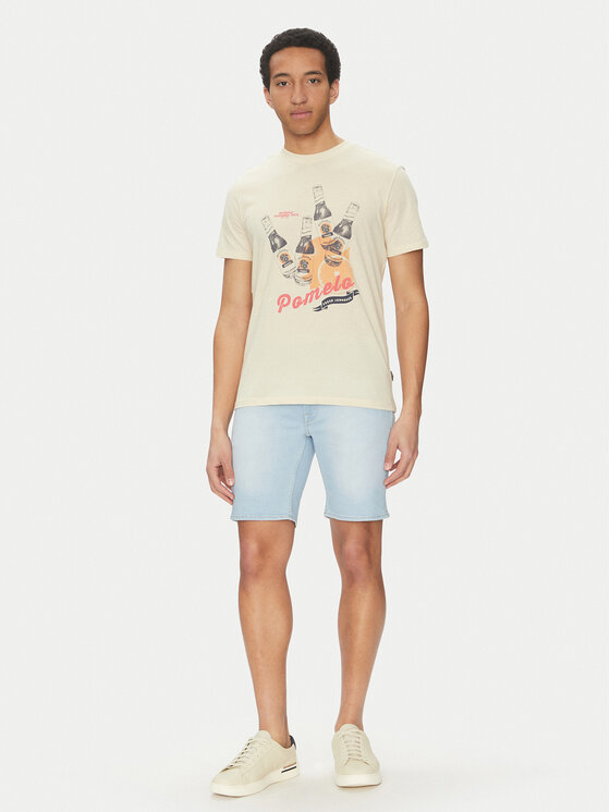 Blend Blend T-Shirt 20718263 Beżowy Regular Fit