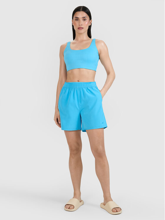 4F 4F Szorty sportowe BEACHWEAR BASIC Turkusowy Regular Fit