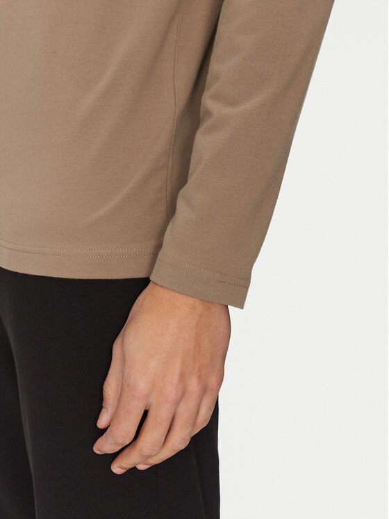 BOSS BOSS Pikkade varrukatega T-särk Togn 50534336 Pruun Regular Fit